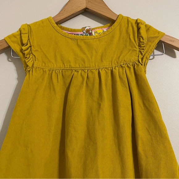 Mini Boden Mustard Yellow Corduroy Dress 5/6years - Picture 8 of 16
